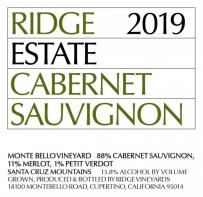 Ridge - Cabernet Sauvignon Santa Cruz Mountains Coast Range 2019 (750ml) (750ml)